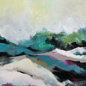 Original art for sale at UGallery.com | Surprise Landing by Lynn Goldstein | $1,650 | acrylic painting | 20' h x 20' w