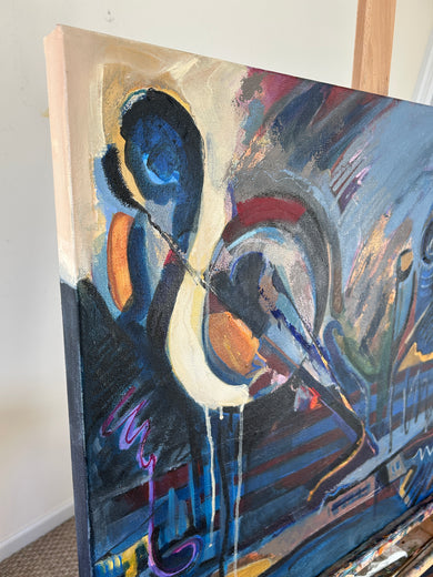 Composed in Color by Lynne Meneses |  Side View of Artwork 