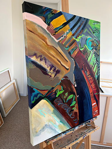 Spring Awakens by Lynne Meneses |  Side View of Artwork 