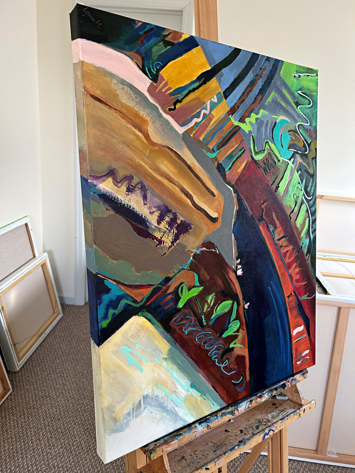 Spring Awakens by Lynne Meneses |  Side View of Artwork 