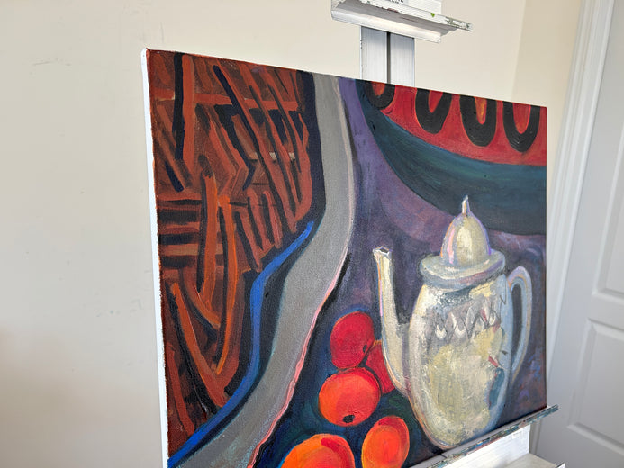 The Teapot’s Tale by Lynne Meneses |  Side View of Artwork 