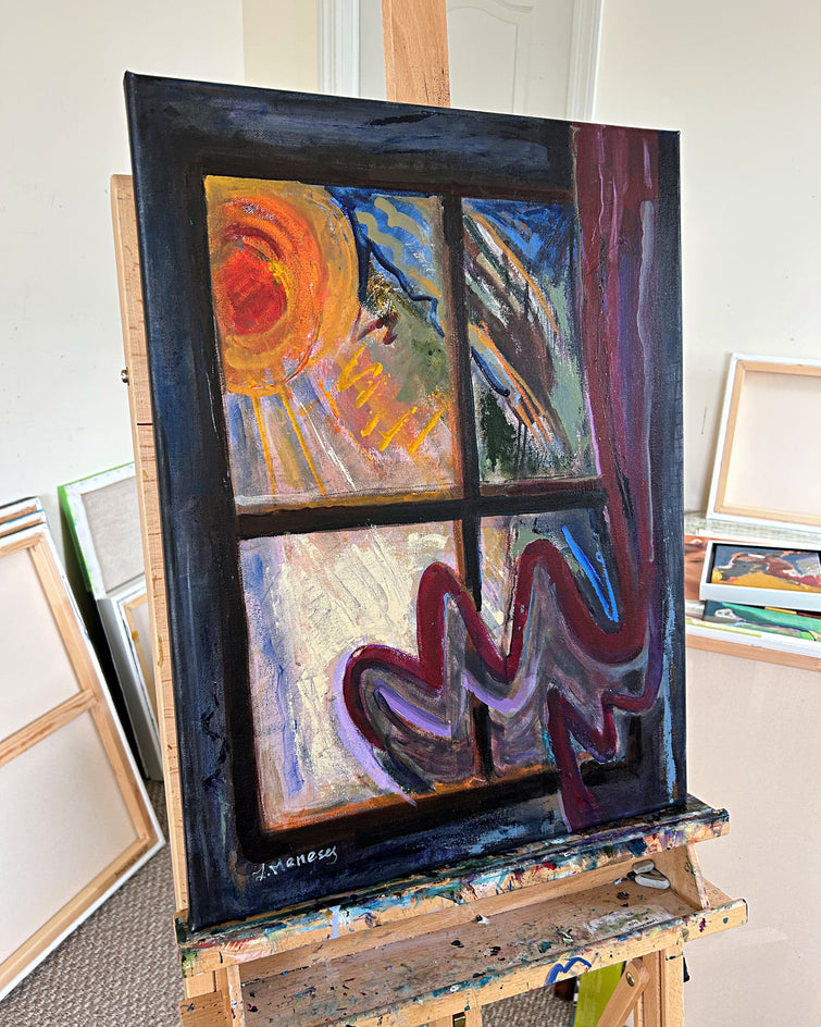 The View Within by Lynne Meneses |  Side View of Artwork 