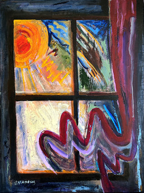 Original art for sale at UGallery.com | The View Within by Lynne Meneses | $1,100 | acrylic painting | 24' h x 18' w
