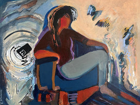 Original art for sale at UGallery.com | Unreachable by Design by Lynne Meneses | $1,100 | acrylic painting | 18' h x 24' w