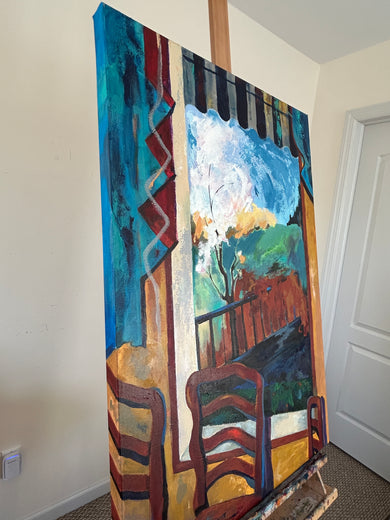View from a Window by Lynne Meneses |  Side View of Artwork 