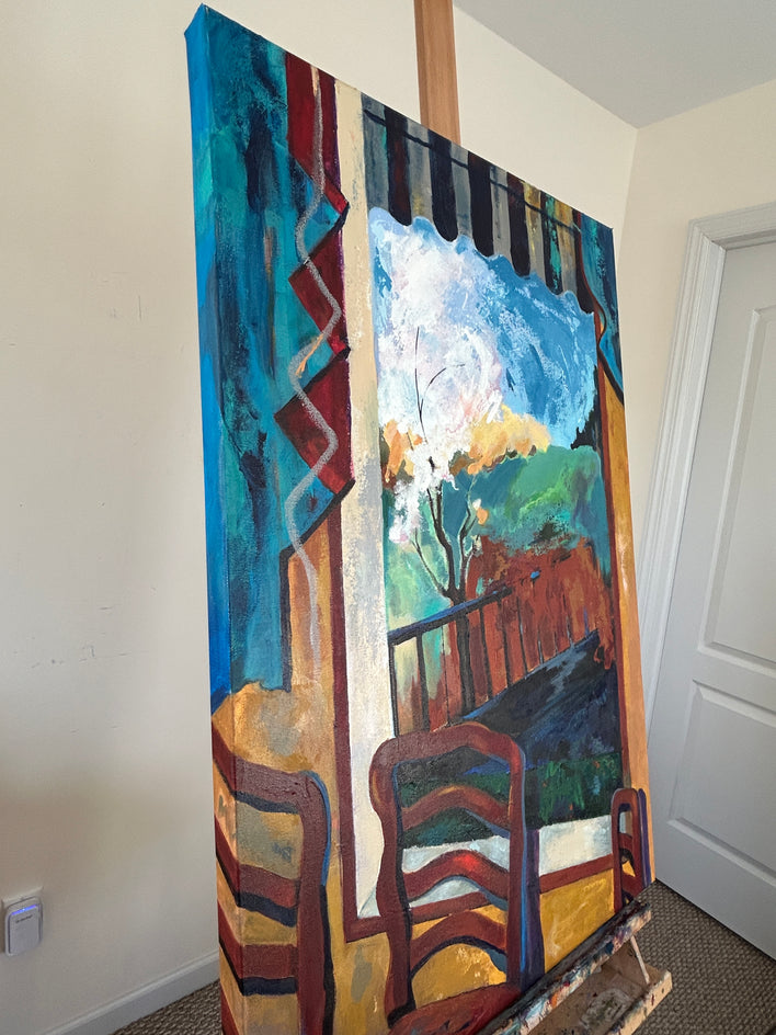 View from a Window by Lynne Meneses |  Side View of Artwork 