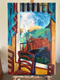 Original art for sale at UGallery.com | View from a Window by Lynne Meneses | $2,200 | acrylic painting | 36' h x 24' w | thumbnail 3