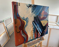Original art for sale at UGallery.com | Where the Keys Remember You by Lynne Meneses | $2,175 | acrylic painting | 24' h x 30' w | thumbnail 2