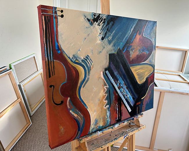 Where the Keys Remember You by Lynne Meneses |  Side View of Artwork 