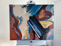 Original art for sale at UGallery.com | Where the Keys Remember You by Lynne Meneses | $2,175 | acrylic painting | 24' h x 30' w | thumbnail 3