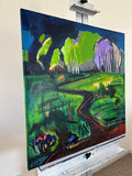 Original art for sale at UGallery.com | Where the Season Turns by Lynne Meneses | $1,550 | acrylic painting | 24' h x 24' w | thumbnail 2