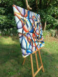 Original art for sale at UGallery.com | Atardecer by Mabel Serena | $2,250 | acrylic painting | 39.4' h x 39.4' w | thumbnail 2