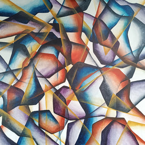 acrylic painting by Mabel Serena titled Atardecer