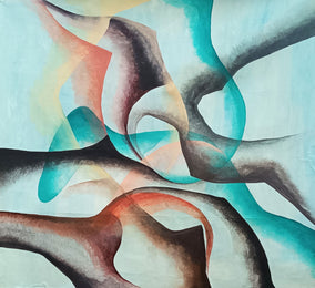 Original art for sale at UGallery.com | Glide by Mabel Serena | $3,350 | acrylic painting | 47.2' h x 51.2' w