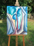 Original art for sale at UGallery.com | The Inner Wood by Mabel Serena | $1,025 | acrylic painting | 29.5' h x 21.7' w | thumbnail 3