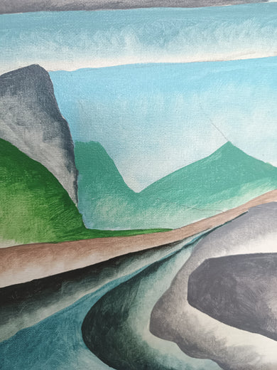 The River by Mabel Serena |   Closeup View of Artwork 