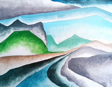 acrylic painting by Mabel Serena titled The River