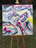 Original art for sale at UGallery.com | The Wanderer by Mabel Serena | $2,250 | acrylic painting | 39.4' h x 39.4' w | thumbnail 3