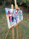 Original art for sale at UGallery.com | Tribale by Mabel Serena | $950 | acrylic painting | 11.8' h x 27.6' w | thumbnail 2