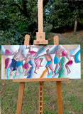 Original art for sale at UGallery.com | Tribale by Mabel Serena | $950 | acrylic painting | 11.8' h x 27.6' w | thumbnail 3