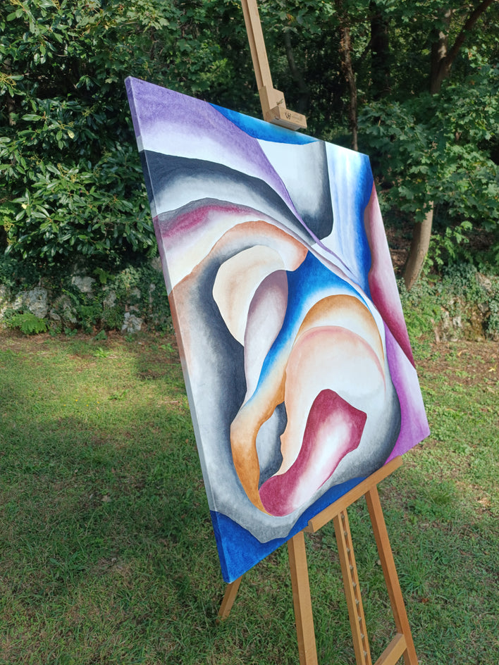 Unfolding by Mabel Serena |  Side View of Artwork 
