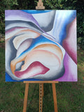 Original art for sale at UGallery.com | Unfolding by Mabel Serena | $2,250 | acrylic painting | 39.4' h x 39.4' w | thumbnail 3