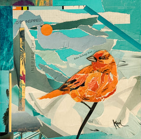 mixed media artwork by Mandy Main titled Bird Kaleidoscope