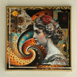 Original art for sale at UGallery.com | Dollar Princess by Mandy Main | $425 | mixed media artwork | 12' h x 12' w | thumbnail 3