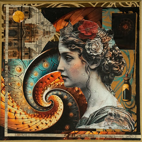 mixed media artwork by Mandy Main titled Dollar Princess