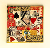 Original art for sale at UGallery.com | Game of Hearts by Mandy Main | $425 | mixed media artwork | 12' h x 12' w | thumbnail 3