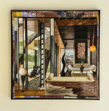 Original art for sale at UGallery.com | Mid-Century Modern Collage by Mandy Main | $425 | mixed media artwork | 12' h x 12' w | thumbnail 3