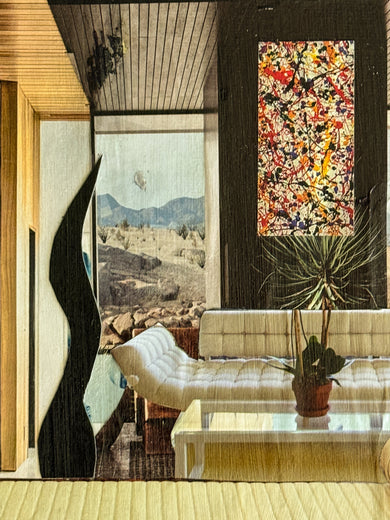 Mid-Century Modern Collage by Mandy Main |   Closeup View of Artwork 