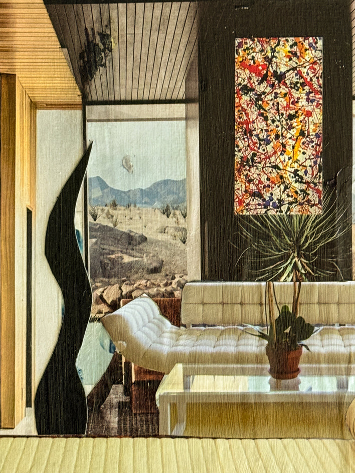 Mid-Century Modern Collage by Mandy Main |  Closeup View of Artwork 