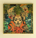 Original art for sale at UGallery.com | Snake Charmer by Mandy Main | $425 | mixed media artwork | 12' h x 12' w | thumbnail 3