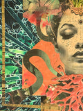 Original art for sale at UGallery.com | Snake Charmer by Mandy Main | $425 | mixed media artwork | 12' h x 12' w | thumbnail 4