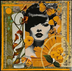 mixed media artwork by Mandy Main titled Yellow