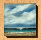 Original art for sale at UGallery.com | Blue Horizon by Mandy Main | $550 | oil painting | 12' h x 12' w | thumbnail 3