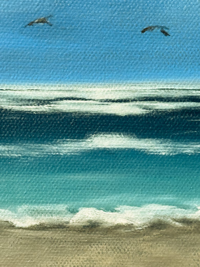 Blue Horizon by Mandy Main |   Closeup View of Artwork 