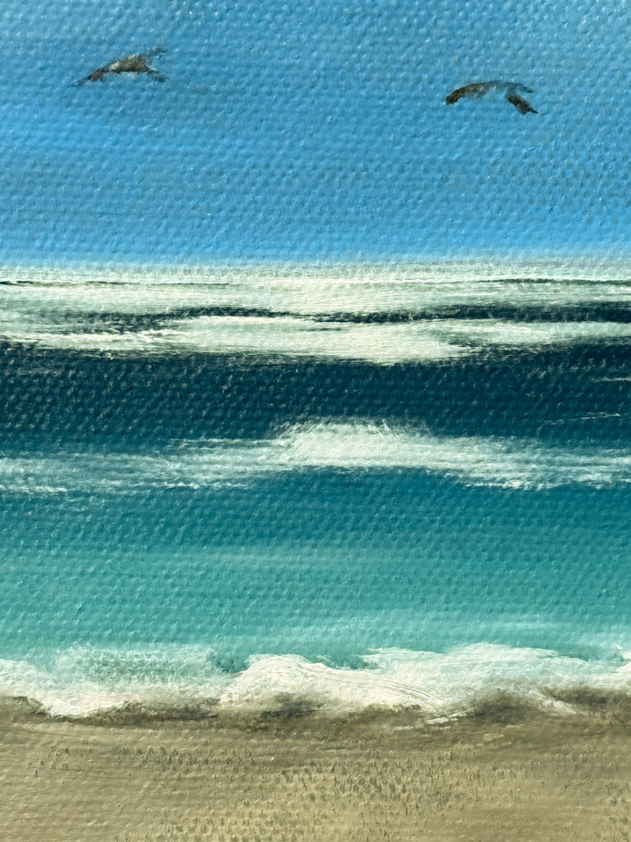 Blue Horizon by Mandy Main |  Closeup View of Artwork 