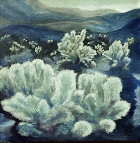 oil painting by Mandy Main titled Cholla Cactus