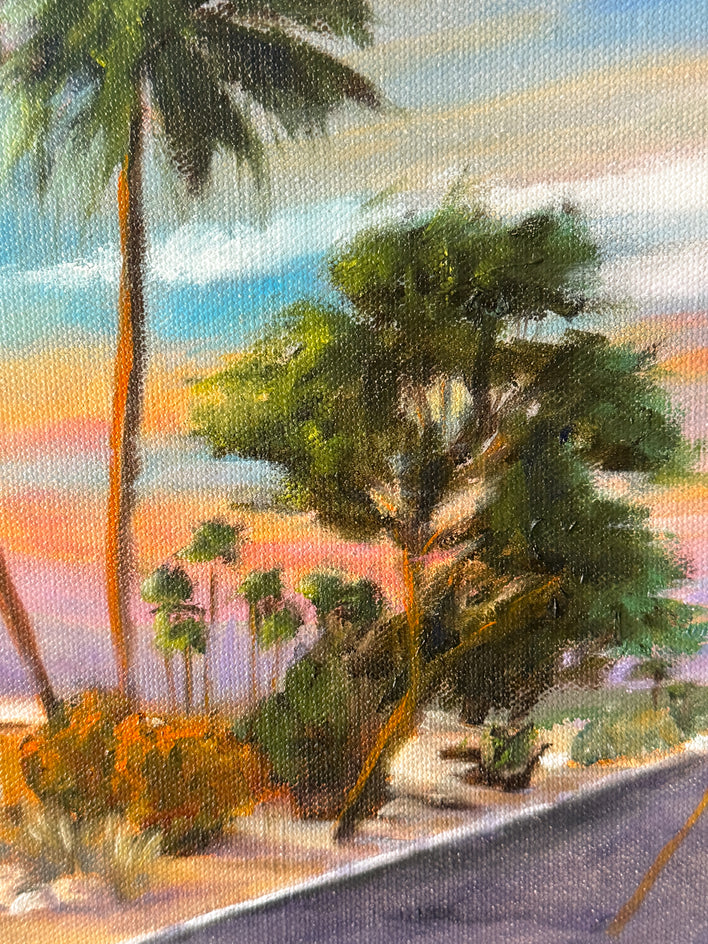 Desert Sunset by Mandy Main |  Closeup View of Artwork 