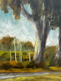 Original art for sale at UGallery.com | Eucalyptus at the Marina by Mandy Main | $500 | oil painting | 12' h x 9' w | thumbnail 4