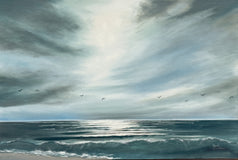 Original art for sale at UGallery.com | Flight Path II by Mandy Main | $1,700 | oil painting | 24' h x 36' w | thumbnail 1