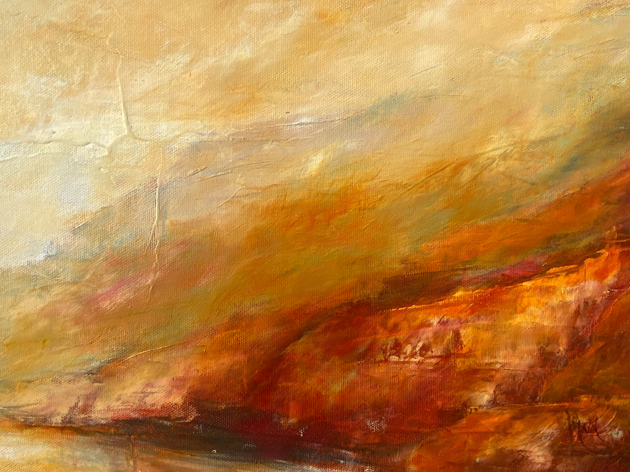 Golden Light IV by Mandy Main |  Closeup View of Artwork 