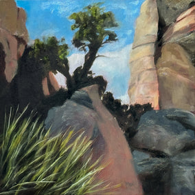Original art for sale at UGallery.com | Joshua Tree III by Mandy Main | $550 | oil painting | 12' h x 12' w