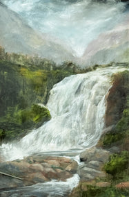 oil painting by Mandy Main titled Majestic Cascade