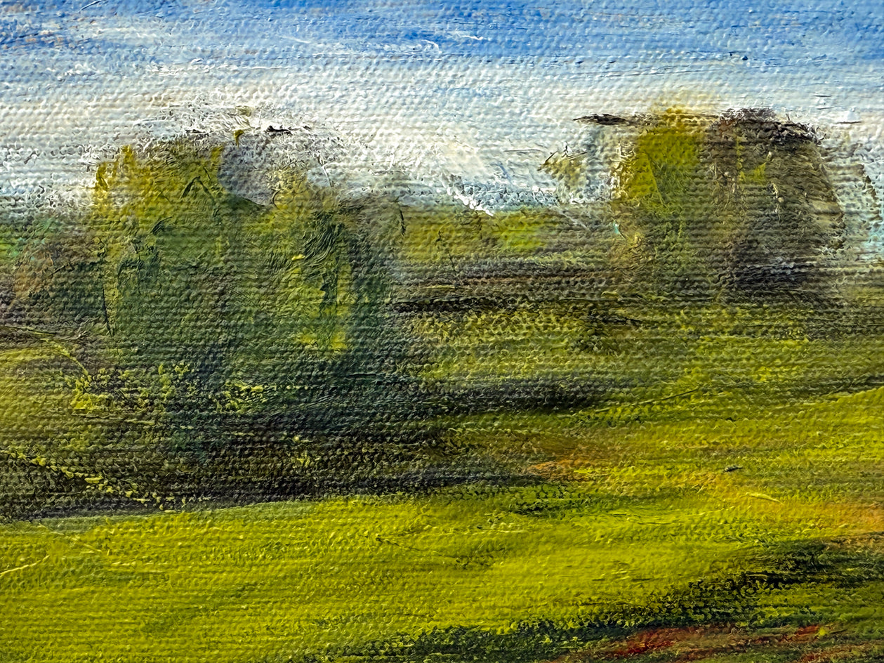 Red Field XXI by Mandy Main |  Closeup View of Artwork 