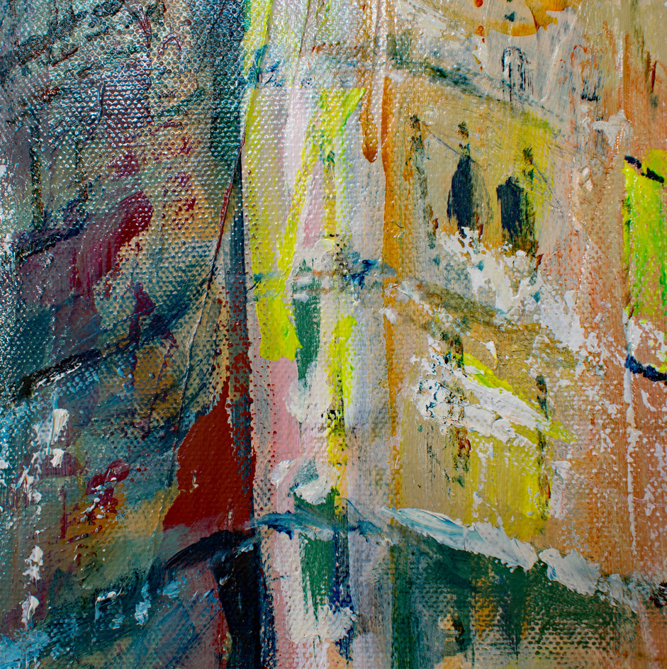 Manhattan Flatiron Building II by Sharon Sieben |  Closeup View of Artwork 