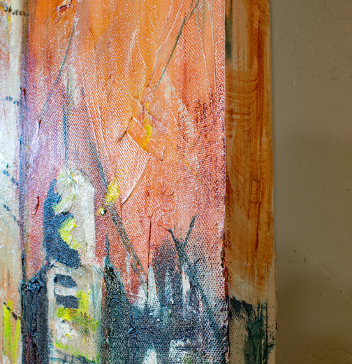 Manhattan Flatiron Building II by Sharon Sieben |  Side View of Artwork 