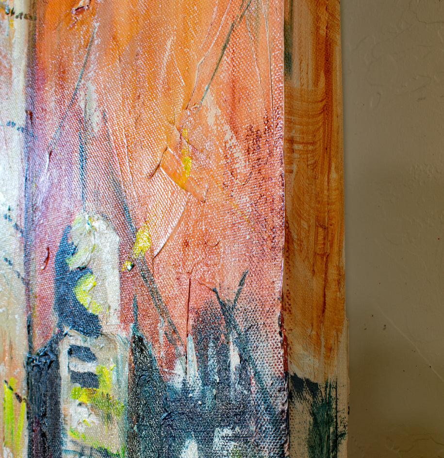Manhattan Flatiron Building II by Sharon Sieben |  Side View of Artwork 